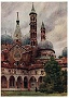 Padova-Basilica di Sant'Antonio,1911-Stampa di colore antico da una pittura ad acquarello.(di William Wiehe Collins) (Adriano Danieli)